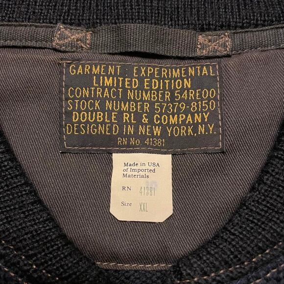 VTG RRL Double RL Experimental Limited Edition Ralph Lauren knit military bomber - Picture 7 of 9